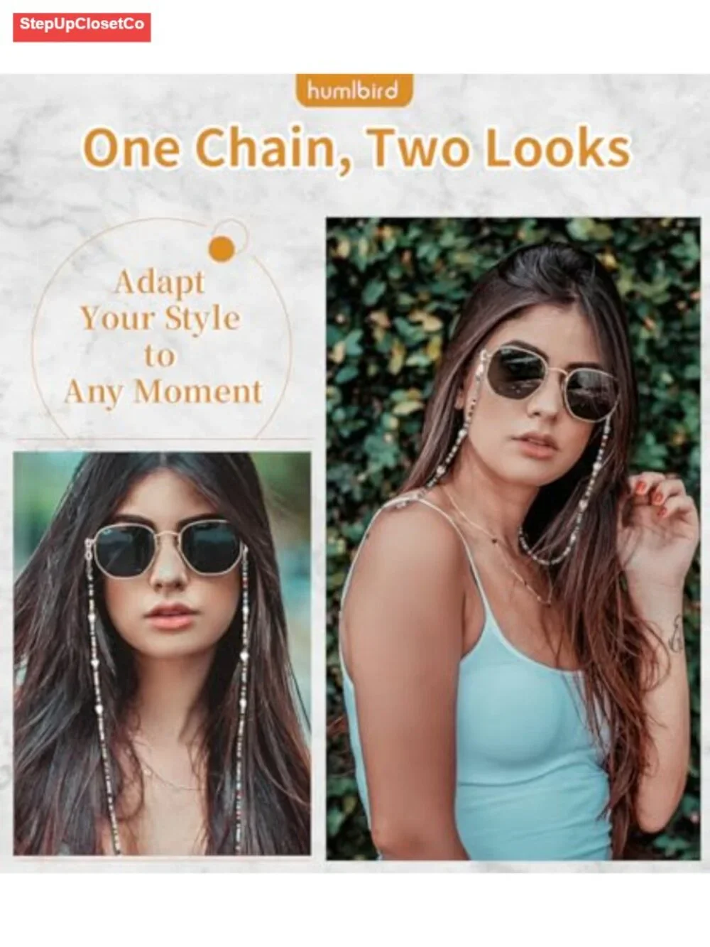 Women Beaded Eyeglass Chain Holder Boho Glasses Strap Necklace